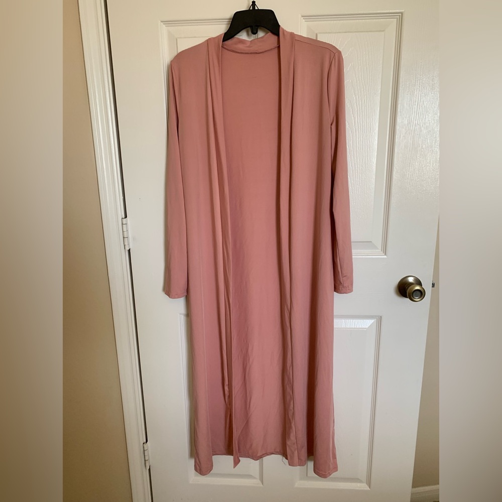 Women’s pink long cardigan